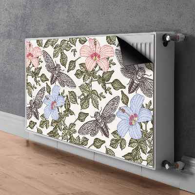 Dekorativní magnet na radiátor Motýli mezi květinami