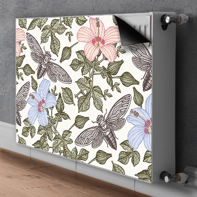 Dekorativní magnet na radiátor Motýli mezi květinami