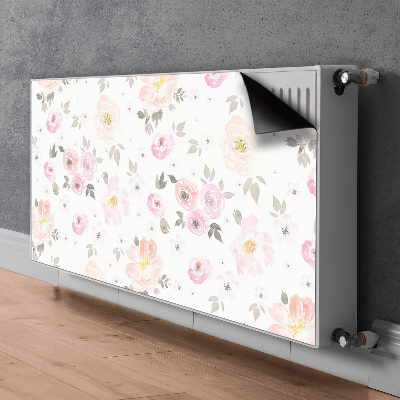 Magnetický kryt na radiátor Akvarely květin
