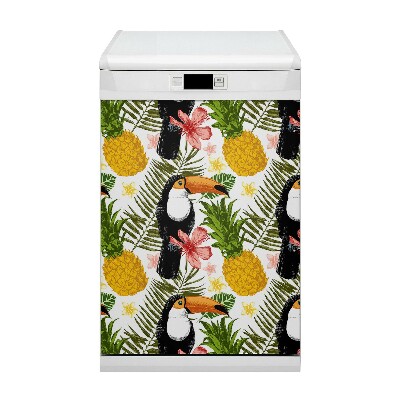 Magnet na myčku moderní Toucan a ananas