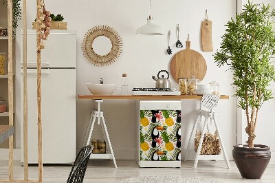 Magnet na myčku moderní Toucan a ananas