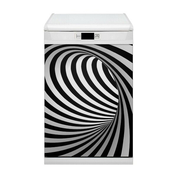 Magnet na myčku vyšperkovaný Černobílý vír