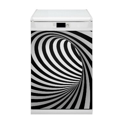Magnet na myčku vyšperkovaný Černobílý vír