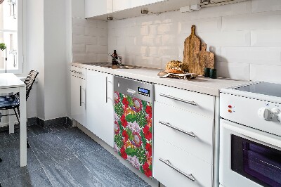 Magnet na myčku moderní Barevné květiny