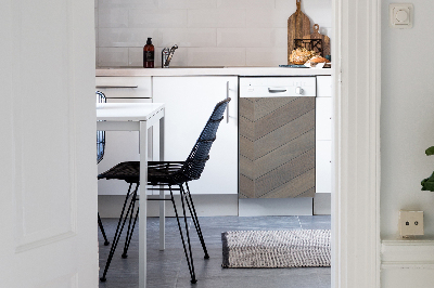 Magnet na myčku moderní Brown parquet