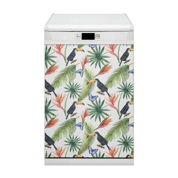 Magnet na myčku dekorativní Toucans na větvi