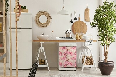 Magnet na myčku moderní Růže a hortenzie