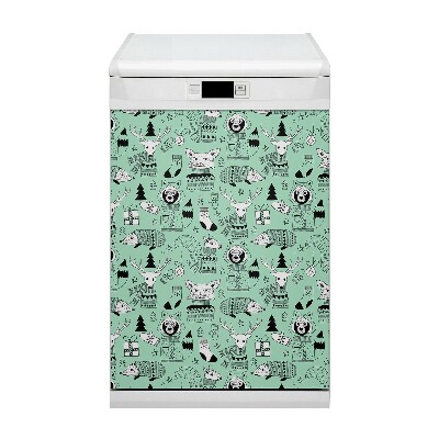 Magnet na myčku dekorativní Skandinávská zoo