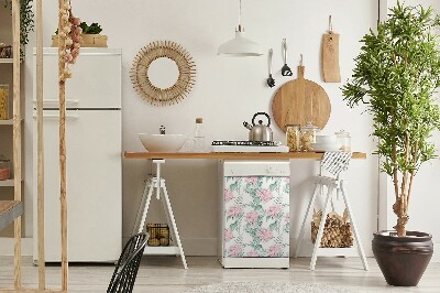 Magnet na myčku moderní Světle růžové květy