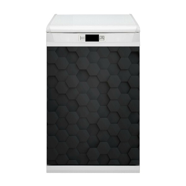 Magnet na myčku vyšperkovaný Hexagon black