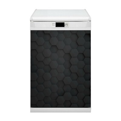 Magnet na myčku vyšperkovaný Hexagon black