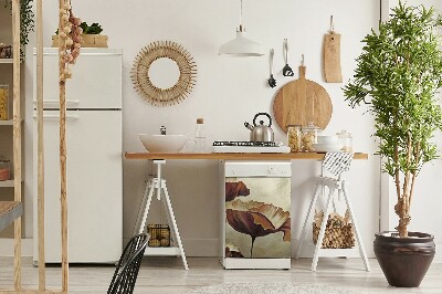 Magnet na myčku moderní Malování velkých máku