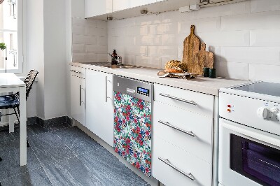 Magnet na myčku moderní Barevné květiny