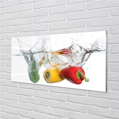 akrylový obraz Barevné papriky ve vodě