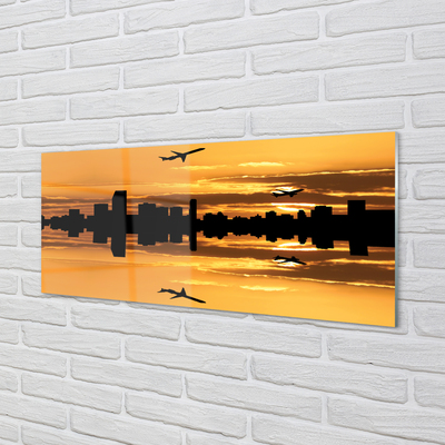 akrylový obraz Sun City letadla