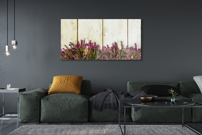 akrylový obraz Fialové květy desky