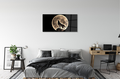akrylový obraz wolf moon
