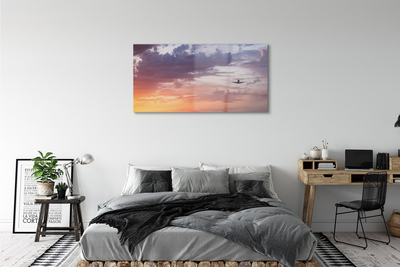 akrylový obraz Zataženo oblohy lehká letadla