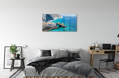 akrylový obraz Řecko Beach břehu moře