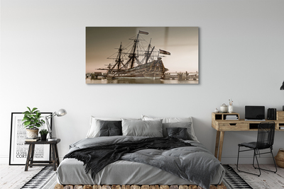 akrylový obraz Loď old sky sea