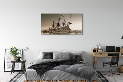 akrylový obraz Loď old sky sea