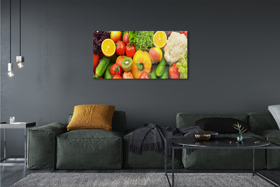 akrylový obraz Květák okurka Kiwi