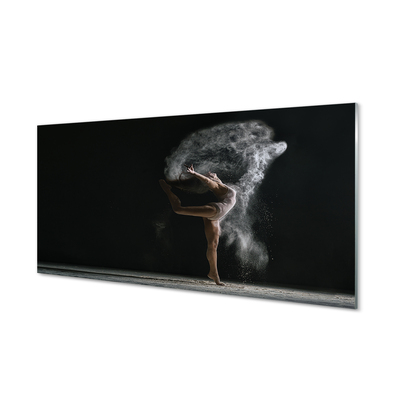 akrylový obraz žena kouř