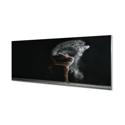akrylový obraz žena kouř