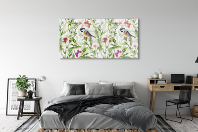 akrylový obraz Maloval pták v trávě