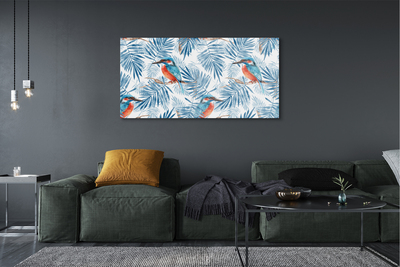 akrylový obraz Malované pták na větvi