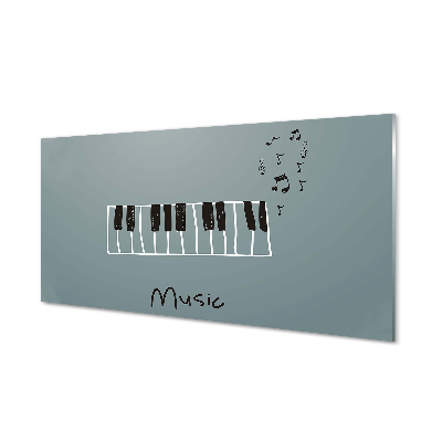 akrylový obraz noty na klavír