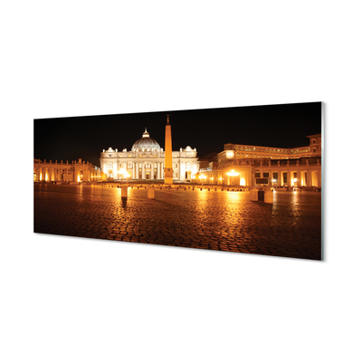 akrylový obraz Rome Basilica Square v noci