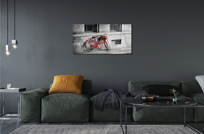 akrylový obraz Červené kolo s košíkem