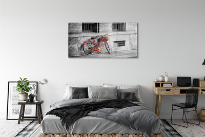 akrylový obraz Červené kolo s košíkem