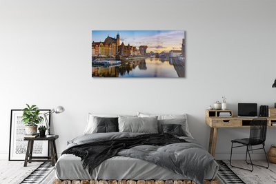 akrylový obraz Port of Gdańsk řeky svítání