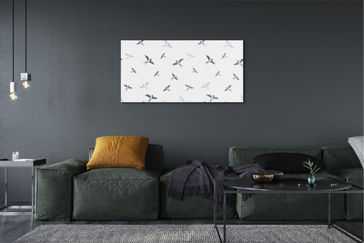 akrylový obraz Ptáci s květinami