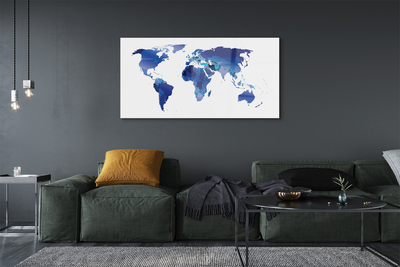 akrylový obraz modrá mapa