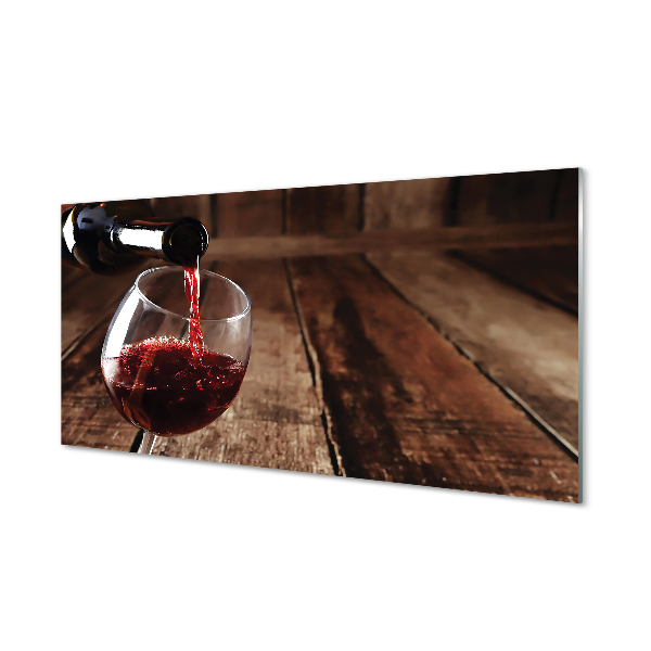 akrylový obraz Desky sklenice na víno