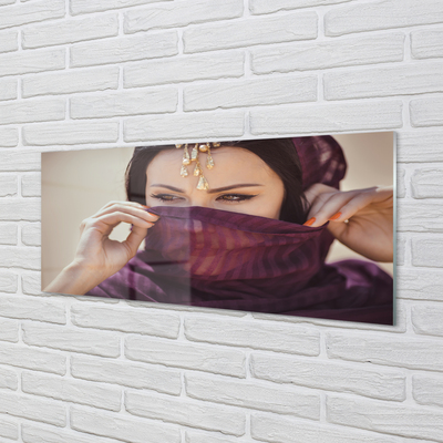 akrylový obraz Žena purple Materiál