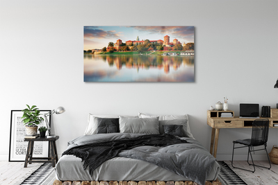 akrylový obraz Krakow hrad řeka