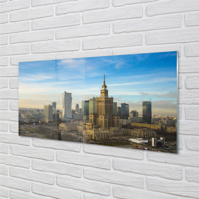 akrylový obraz Panorama Varšava mrakodrapů