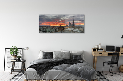 akrylový obraz Krakow Sunset panorama