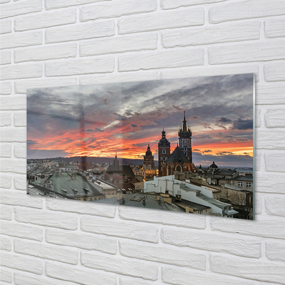 akrylový obraz Krakow Sunset panorama