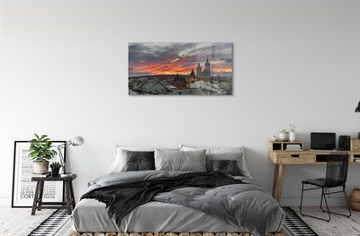 akrylový obraz Krakow Sunset panorama