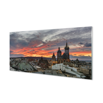 akrylový obraz Krakow Sunset panorama