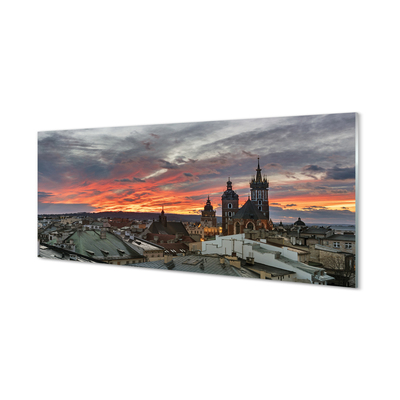 akrylový obraz Krakow Sunset panorama