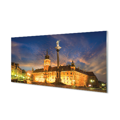 akrylový obraz Warsaw Old Town sunset