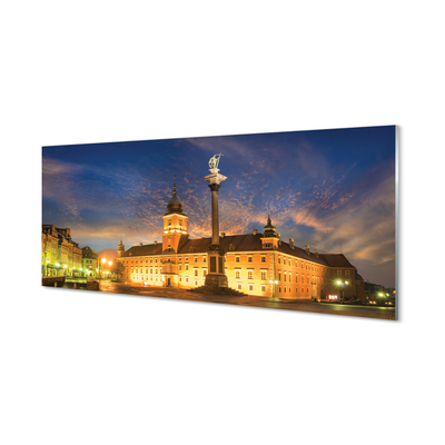 akrylový obraz Warsaw Old Town sunset