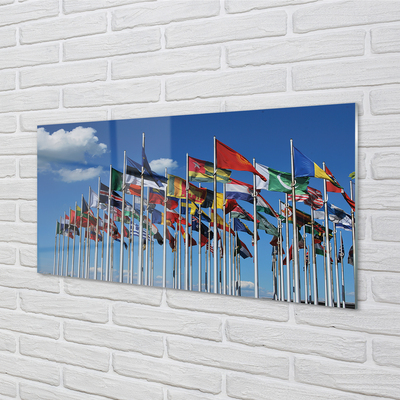akrylový obraz různé vlajky