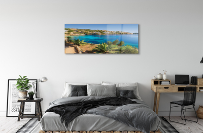 akrylový obraz Španělsko pobřeží moře město